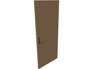 Door and Handle 3D Model preview