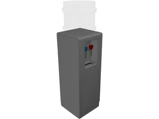 Office Water Cooler 3D Model preview
