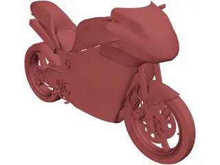 Motorcycle Sport 3D Model preview
