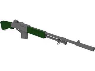 Browning Automatic Rifle 3D Model preview