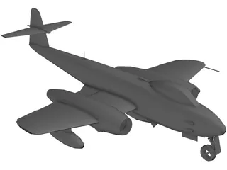 Gloster Meteor NF8 3D Model preview