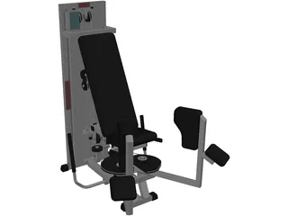 Fitness Bench 3D Model preview