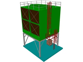 Cooling Tower 3D Model preview