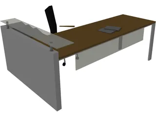 Office Desk 3D Model preview