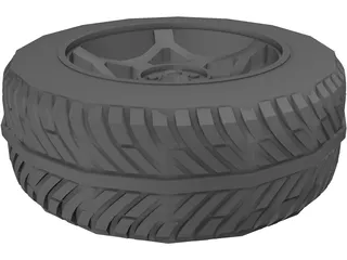 Wheel 5-spoke 3D Model preview