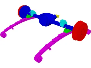 Rear Axle Assembly 3D Model preview
