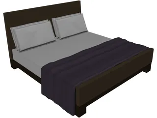 Bed Double 3D Model preview