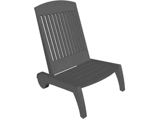 Swimming Pool Chair 3D Model preview