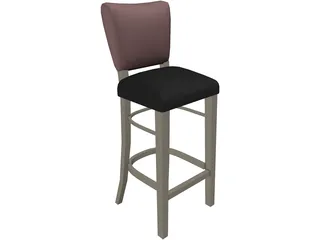 Stool Bar Princeton 3D Model preview