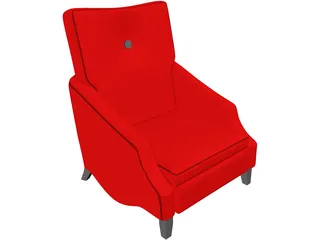 Chair Lounge Princeton 3D Model preview