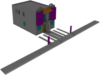 House Duplex 3D Model preview