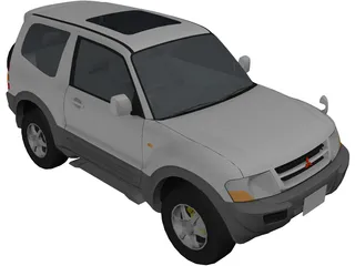 Mitsubishi Pajero 3-door (1999) 3D Model preview