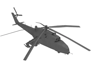 Mil Mi-24 Hind 3D Model preview