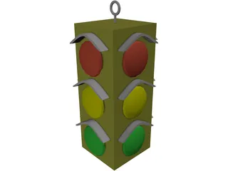 Stop Light 3D Model preview