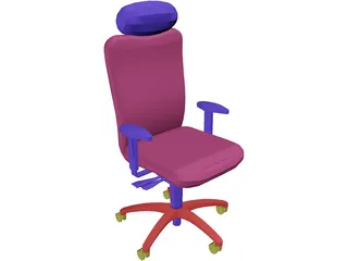 Chair Arms Headrest 3D Model preview