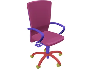 Chair Arms Hiback 3D Model preview
