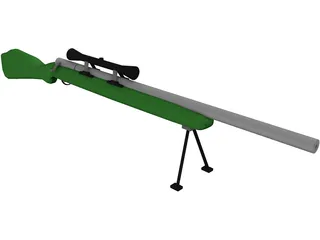 Rifle Robar Sniper 3D Model preview