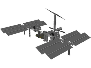 International Space Station 3D Model preview