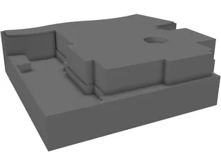 Library [+Interior] 3D Model preview