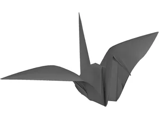 Origami Crane 3D Model preview