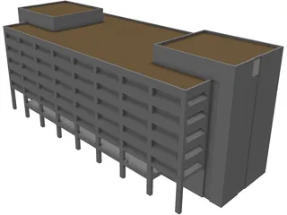 Generic Admin Building 3D Model preview