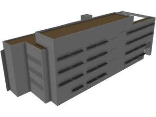 Generic Modern Building 3D Model preview