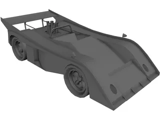 McLaren Race Car (1972) 3D Model preview