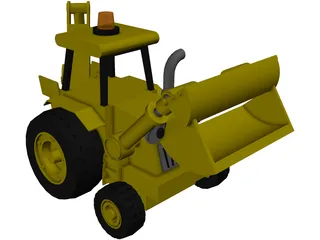 Excavator Toy 3D Model preview
