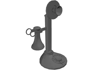 Candlestick Telephone 3D Model preview