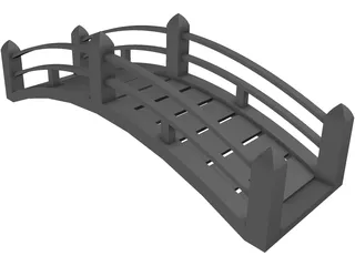 Japanese Bridge 3D Model preview