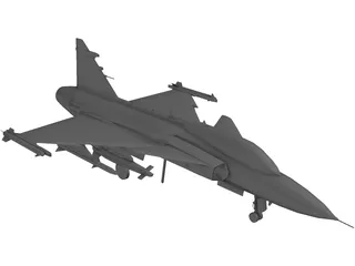Saab JAS-39 Gripen 3D Model preview