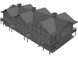 Ski Lodge 3D Model preview