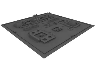 Tenochtitlan City 3D Model preview