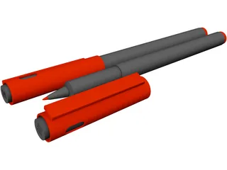 Permanent Marker 3D Model preview