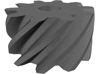 Helical Gear 3D Model preview