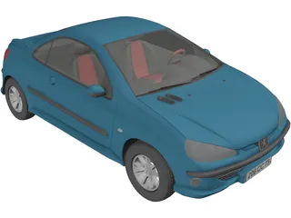 Peugeot 206CC 3D Model preview