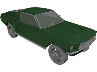 Ford Mustang Fastback (1968) 3D Model preview