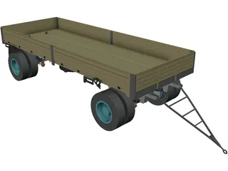 Cargo Trailer 3D Model preview
