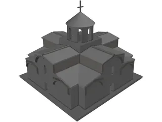 Ancient Roman Church 3D Model preview