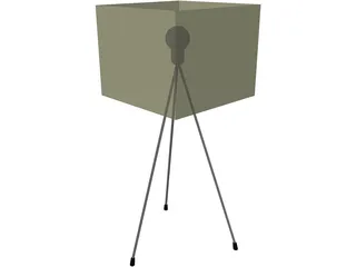 Kwadratowa Lamp 3D Model preview
