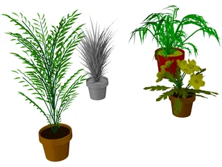 Flowerpots 3D Model preview
