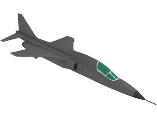 Mitsubishi T-1 Trainer 3D Model preview