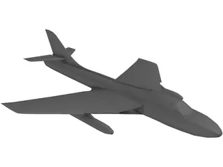 Hawker Hunter 3D Model preview