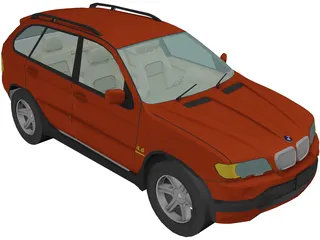 BMW X5 4.6i (2001) 3D Model preview