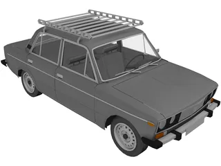VAZ 2106 Lada 3D Model preview