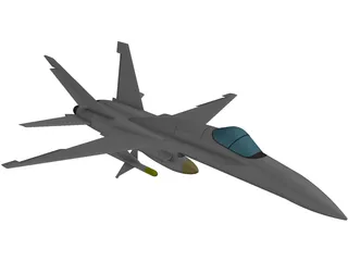 F-18 3D Model preview