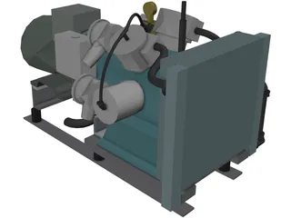 Air Compressor MP 3D Model preview