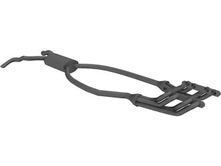 Exhaust System and Headers 3D Model preview