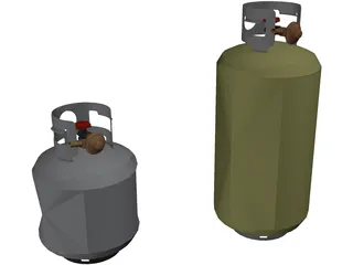 Propane Tanks 3D Model preview