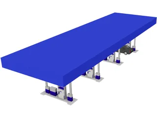 Gas Pumps and Canopy 3D Model preview